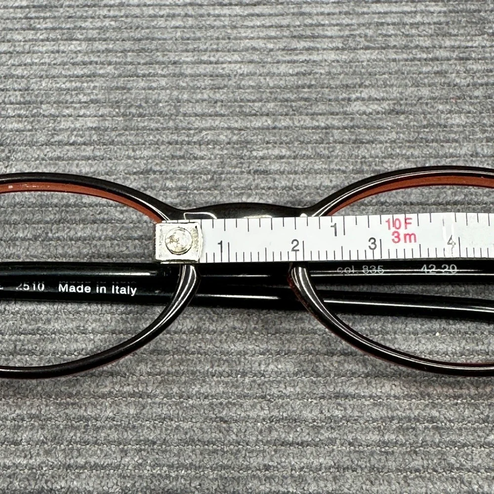 SEE 2510 Y2K Eyeglasses Oval Tortoise Brown Black Frames Made in Italy 42-20-135